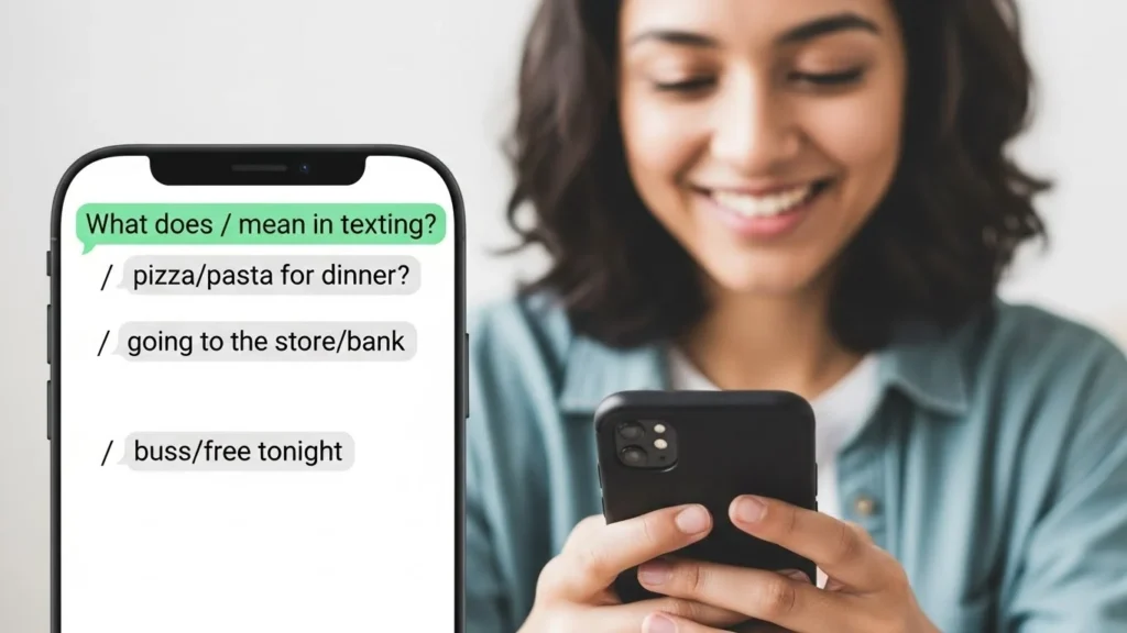 what does / mean in texting