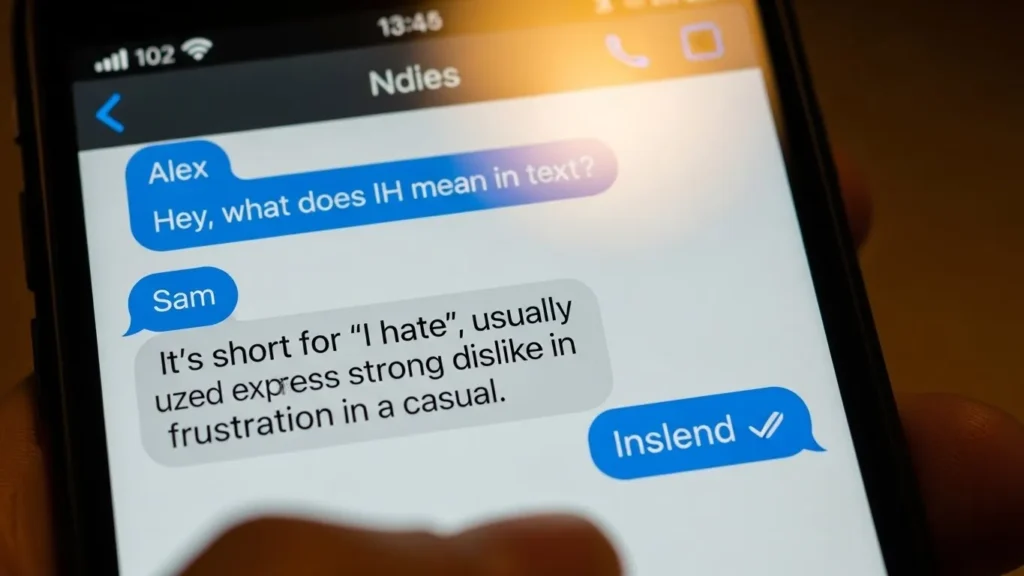 what does ih mean in text