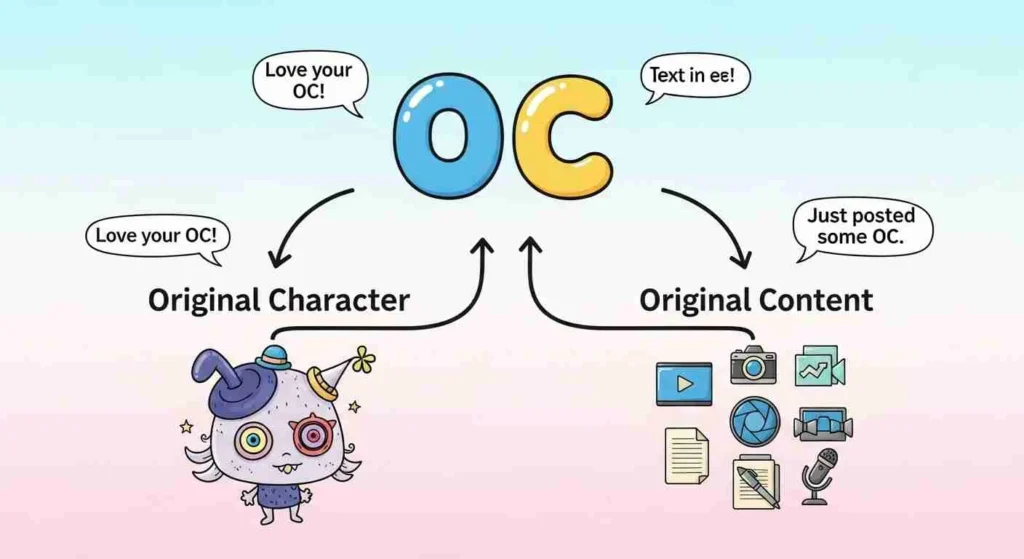 what does oc mean in text